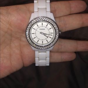 Fossil - White Acetate Watch